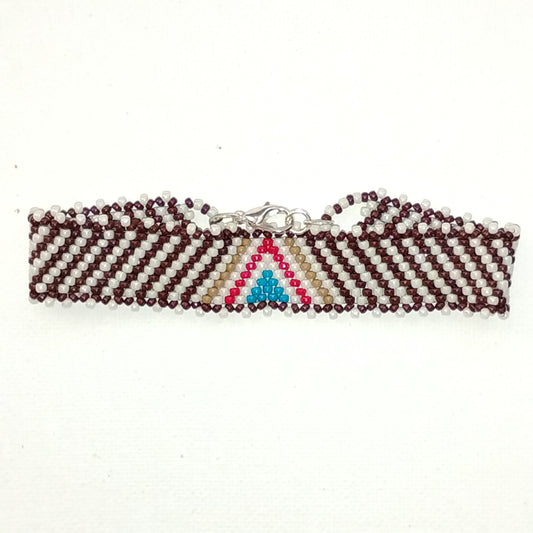 Brown Striped Beaded bracelet